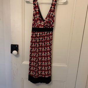 Sleeveless Patterned MIDI Dress